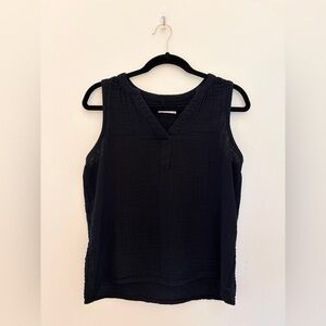 Black V-Neck Tank Top